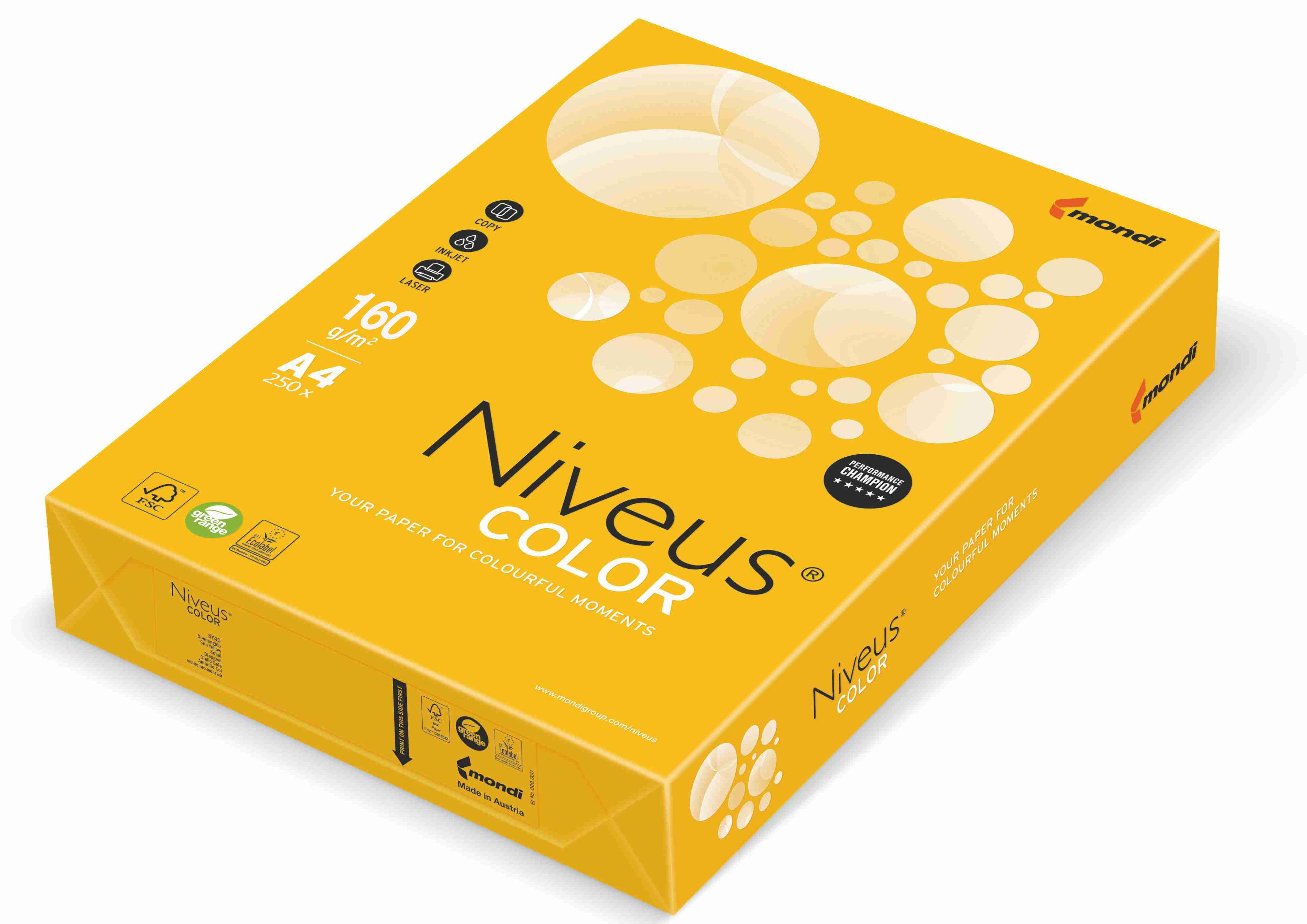 CARTON COPIATOR A4 GALBEN INTENS 160G 250/TOP SY40 NIVEUS CARTON COPIATOR A4 GALBEN INTENS 160G 250/TOP SY40 NIVEUS